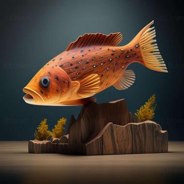 3D model Spot danio fish (STL)